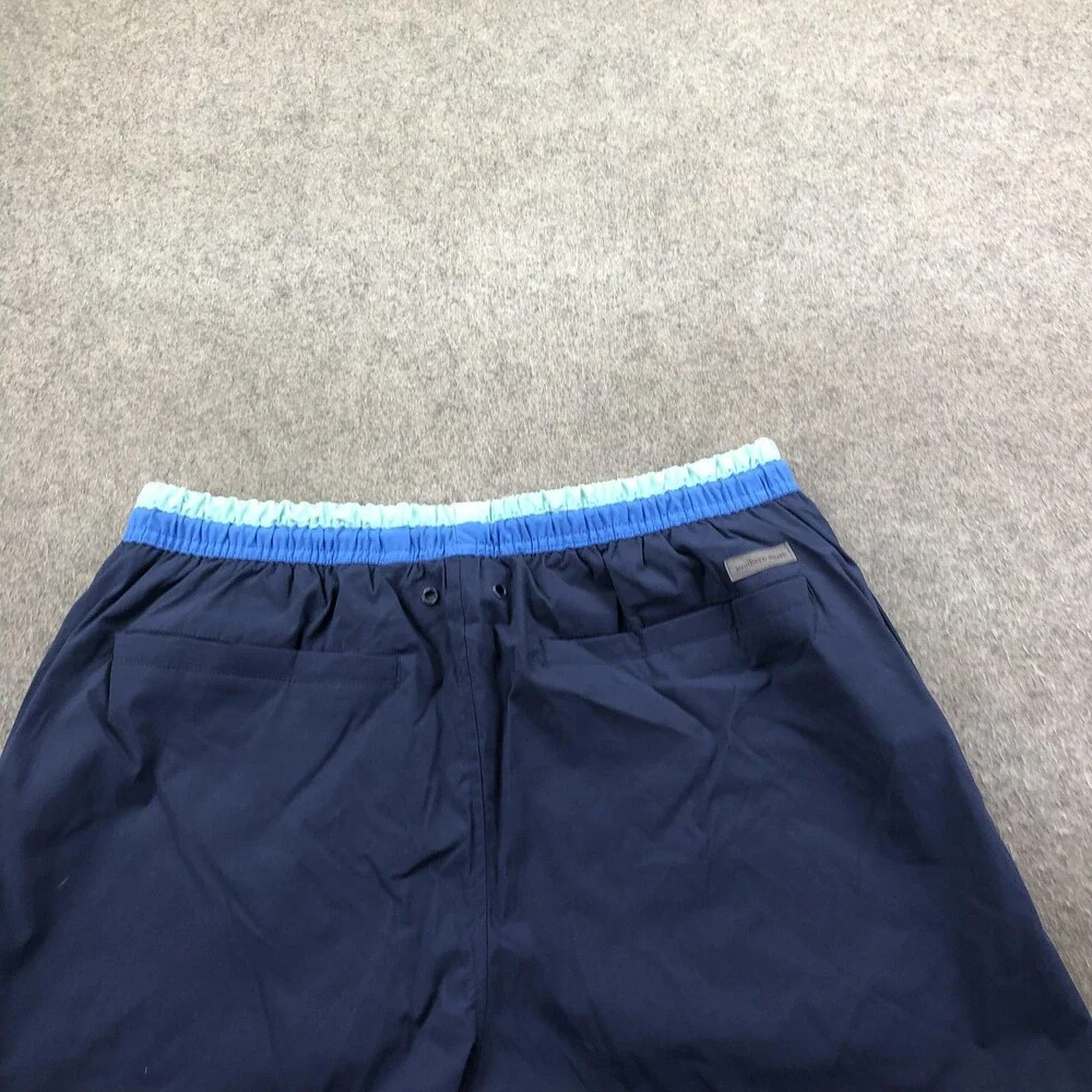 Southern Marsh Swim Trunks Mens Medium Blue Elastic Waist Drawstring Lined